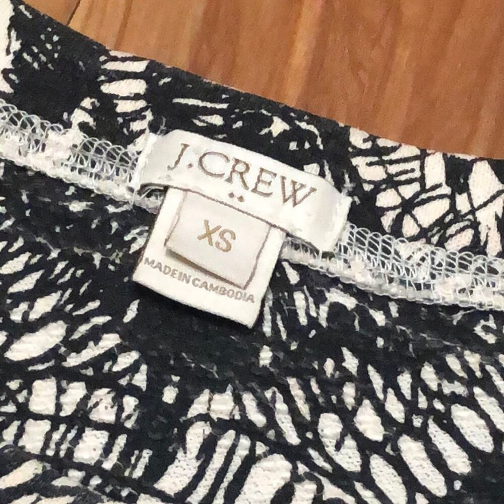 J. Crew Feather Intricate Pattern Printed Black A… - image 6